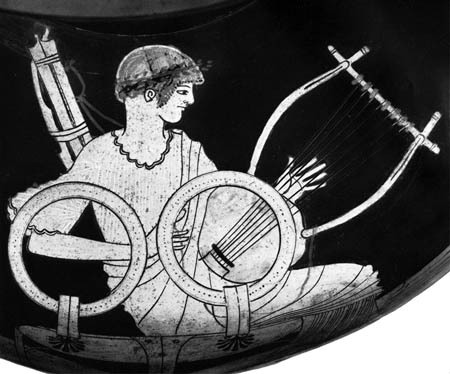Apollo playing the lyre